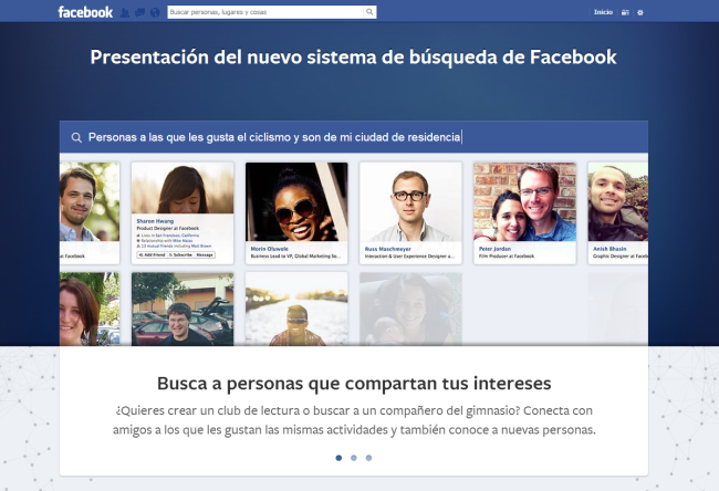 Facebook lanza Graph Search, la búsqueda de que te da respuestas, no enlaces.