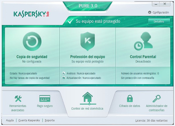 Kaspersky PURE 3.0 screenshot