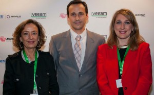 Representantes de Abast, SCC e Inforein, las tres compañías premiadas en el Partner Summit de Veeam,