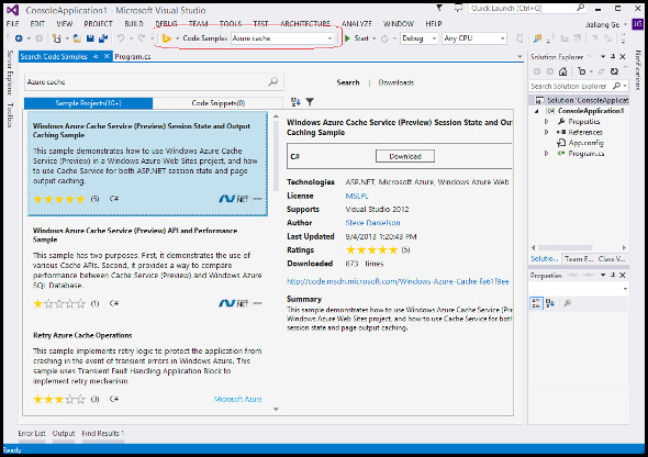 Bing Developer Assistant for Visual Studio