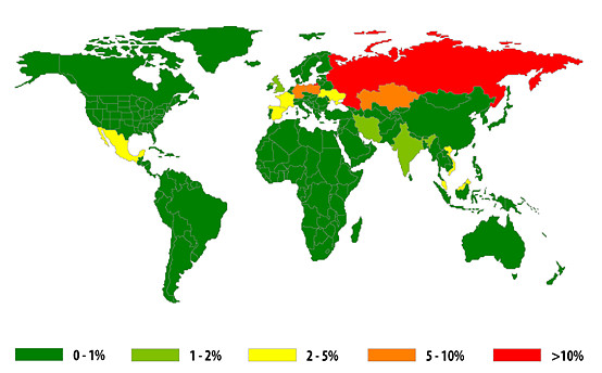 Mapa Kaspersky