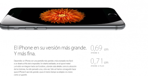 iPhone 6, explicado en la página web de Apple. 