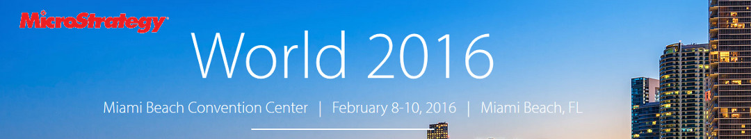 MicroStrategy World 2016