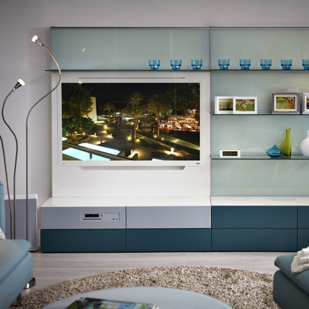 lanza Uppleva, un mueble con televisor y sin cables