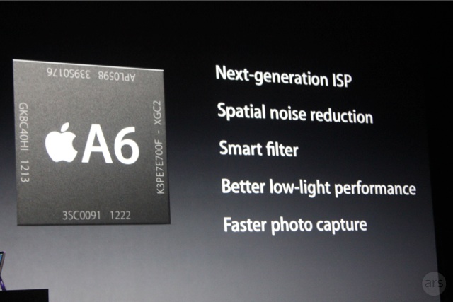 Chip A6 más potente.  Imagen de Ars Technica